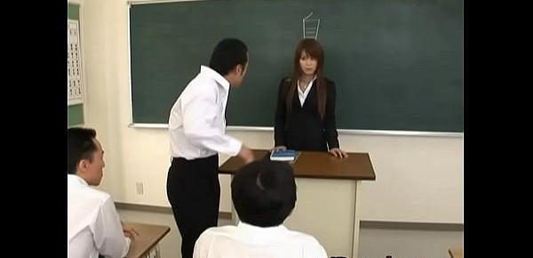  Megu Ayase Lovely Asian teacher gets